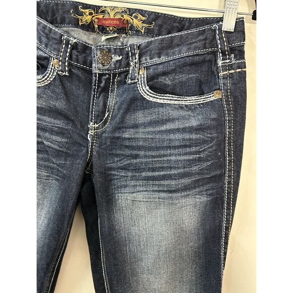Maurices Jeans‎ Straight Leg Mid Rise Stretch Women's Size 5/6 Thick Stitch - Picture 3 of 15